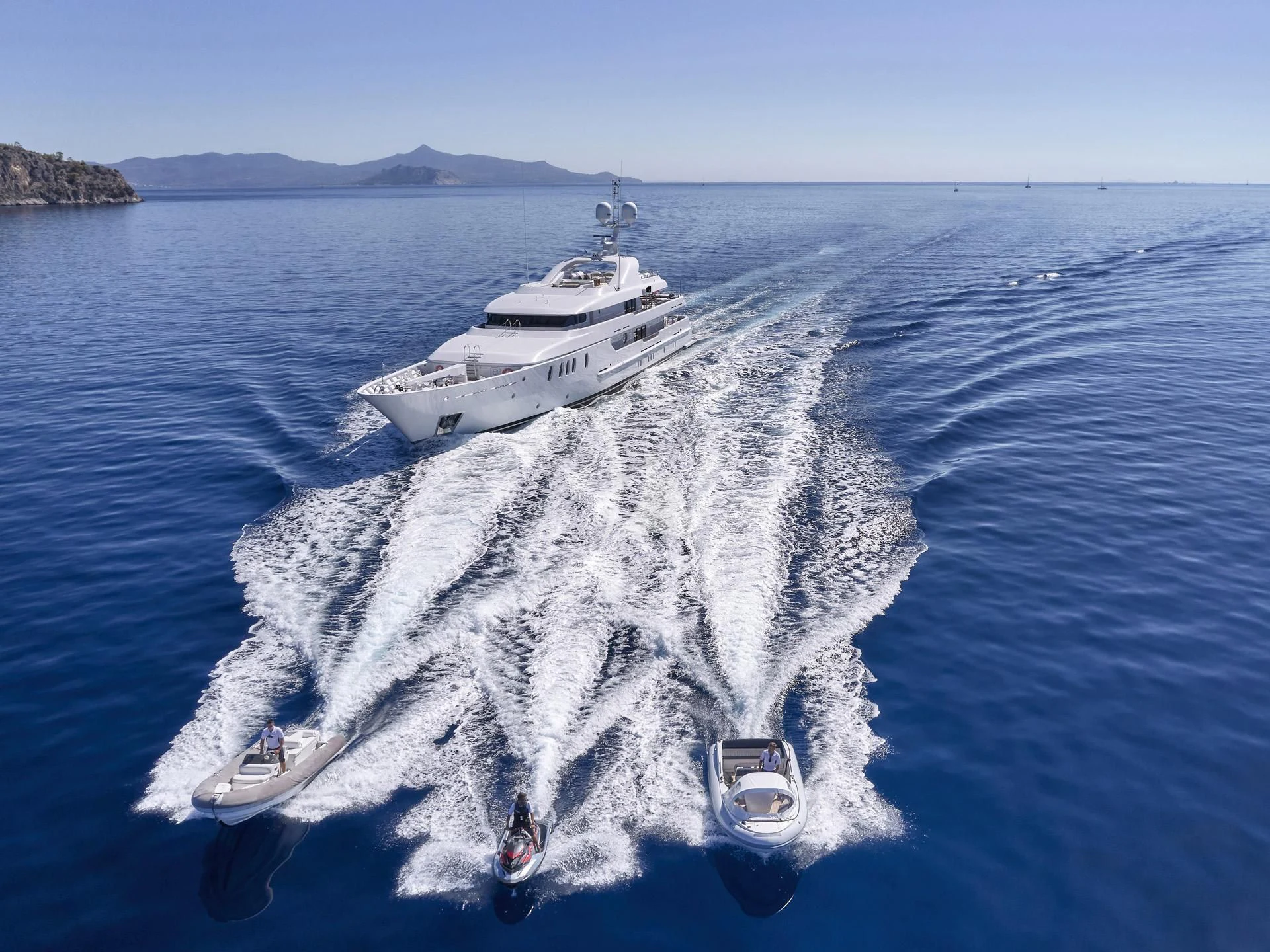 a boat on the water aboard JAZ Yacht for Charter