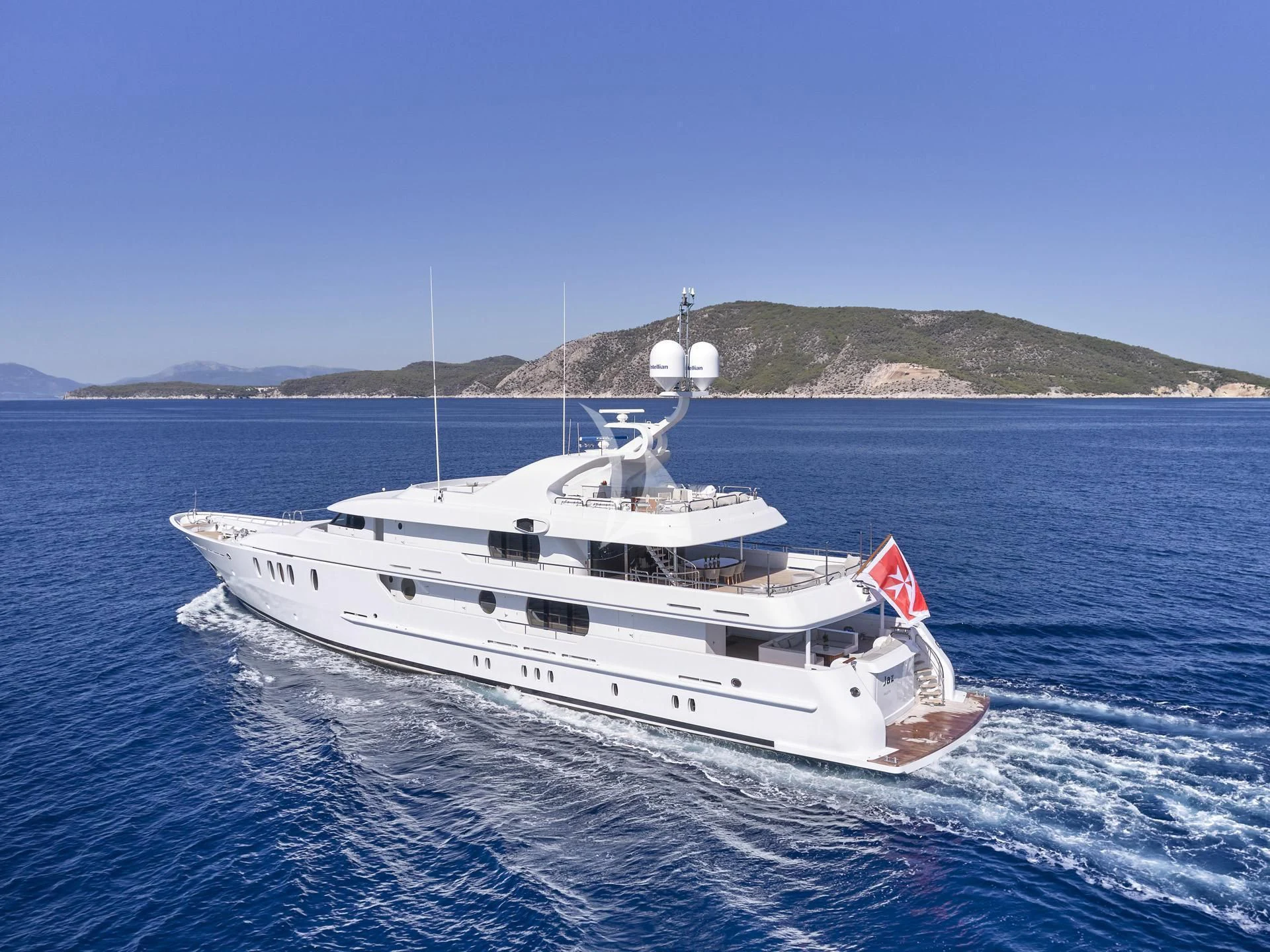 a boat on the water aboard JAZ Yacht for Charter