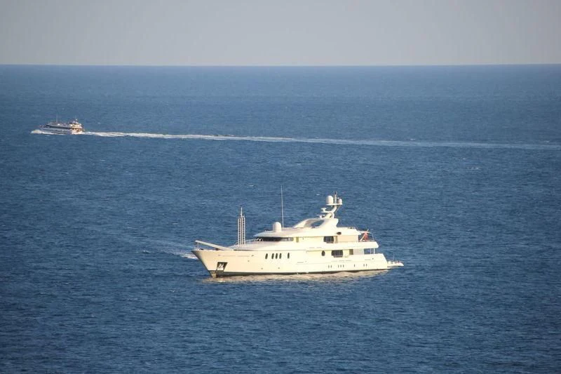 a boat in the water aboard JAZ Yacht for Charter