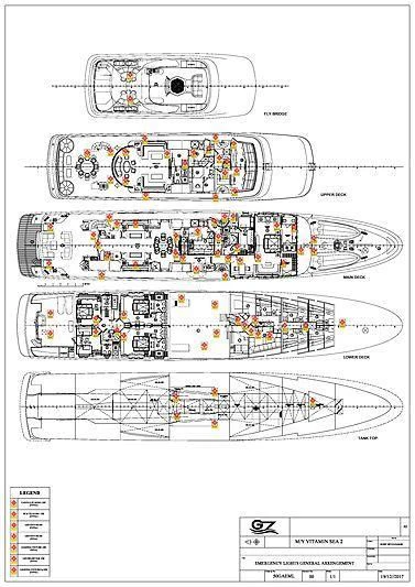 diagram aboard JAZ Yacht for Charter