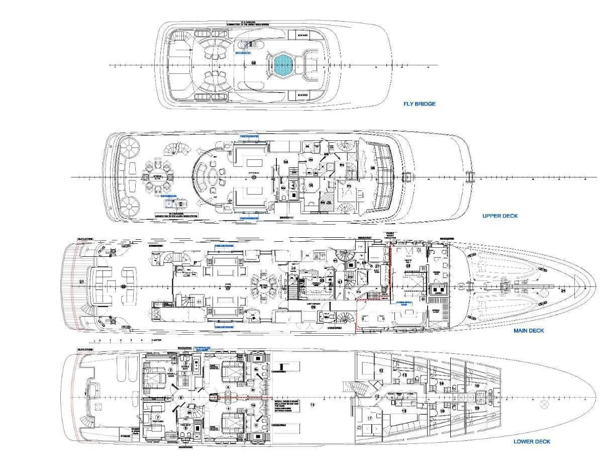 diagram aboard JAZ Yacht for Charter