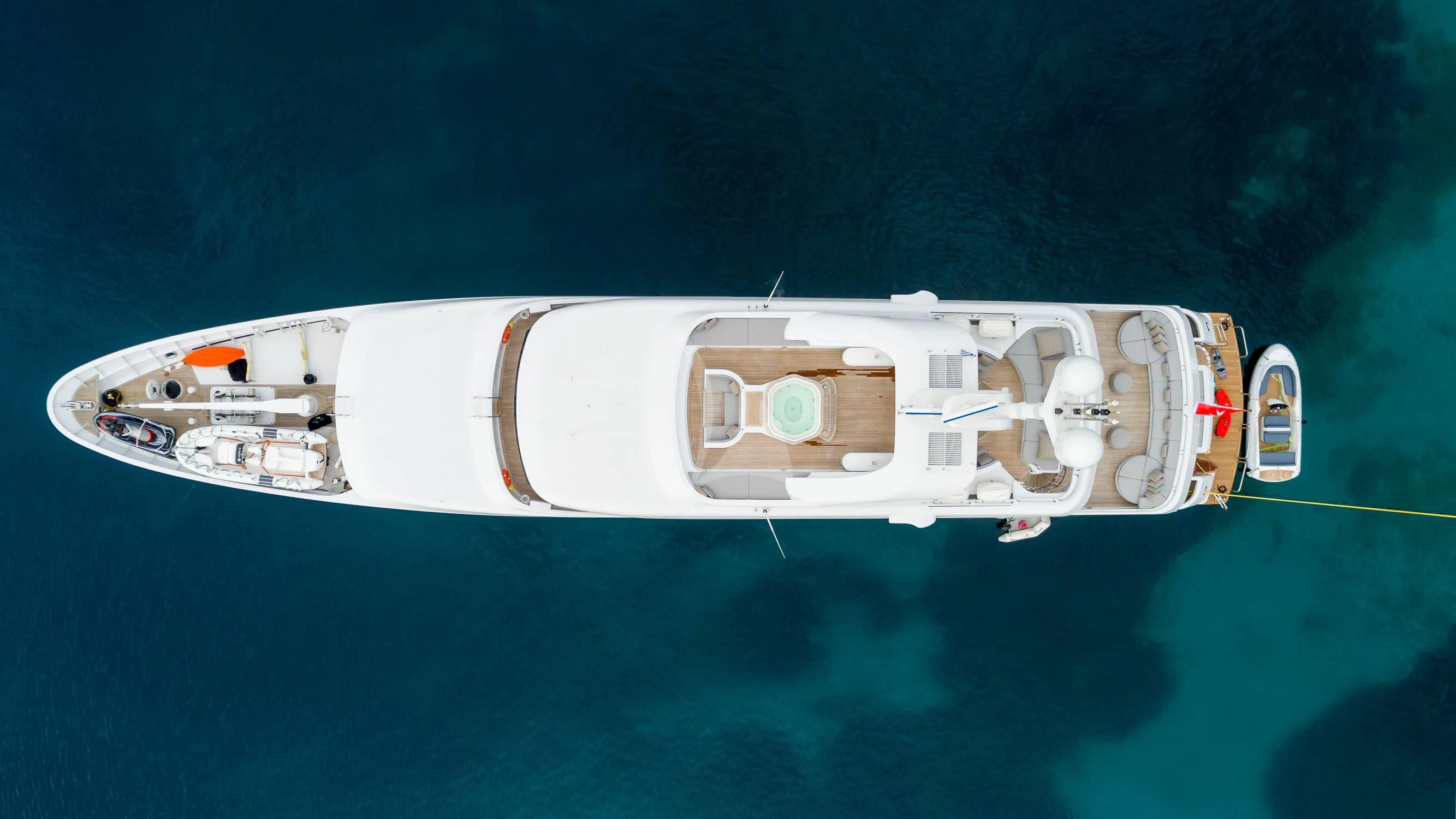 a space ship in the water aboard JAZ Yacht for Charter