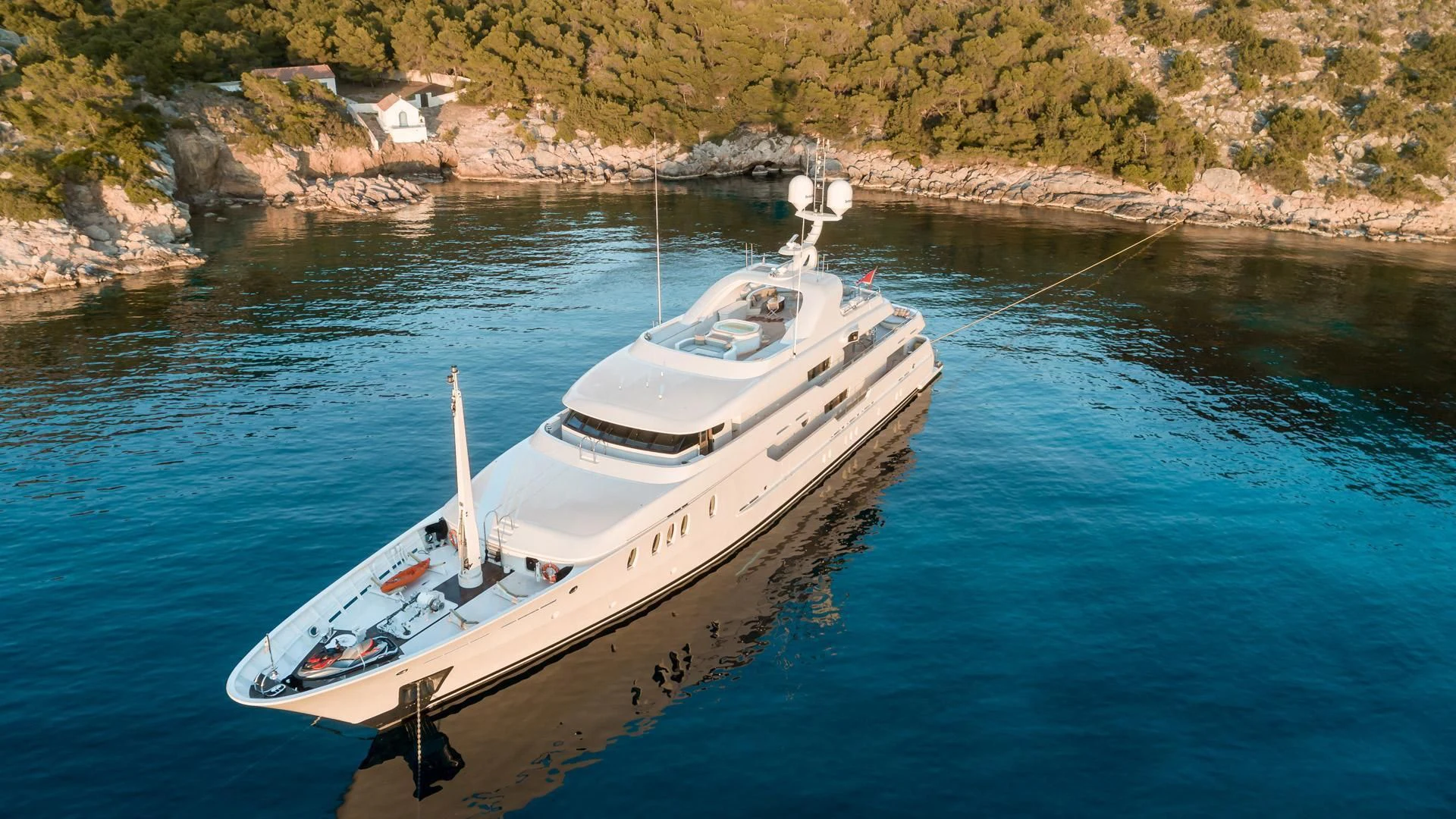 a boat in the water aboard JAZ Yacht for Charter