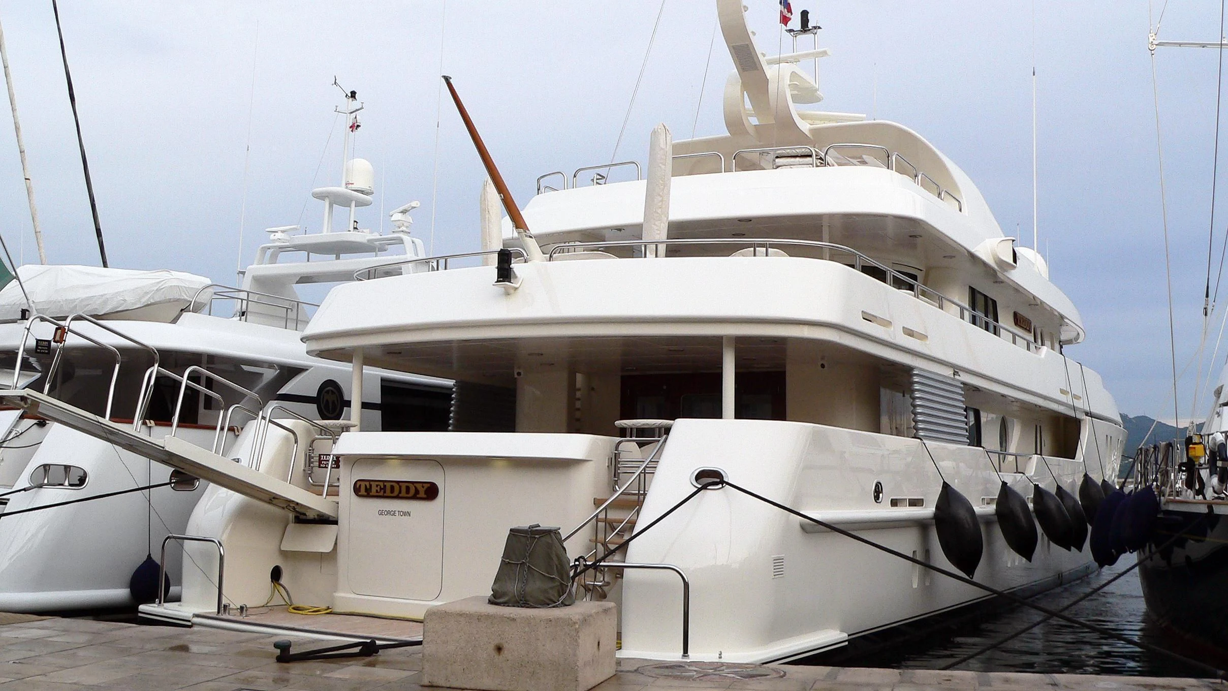 a couple of boats are parked aboard JAZ Yacht for Charter