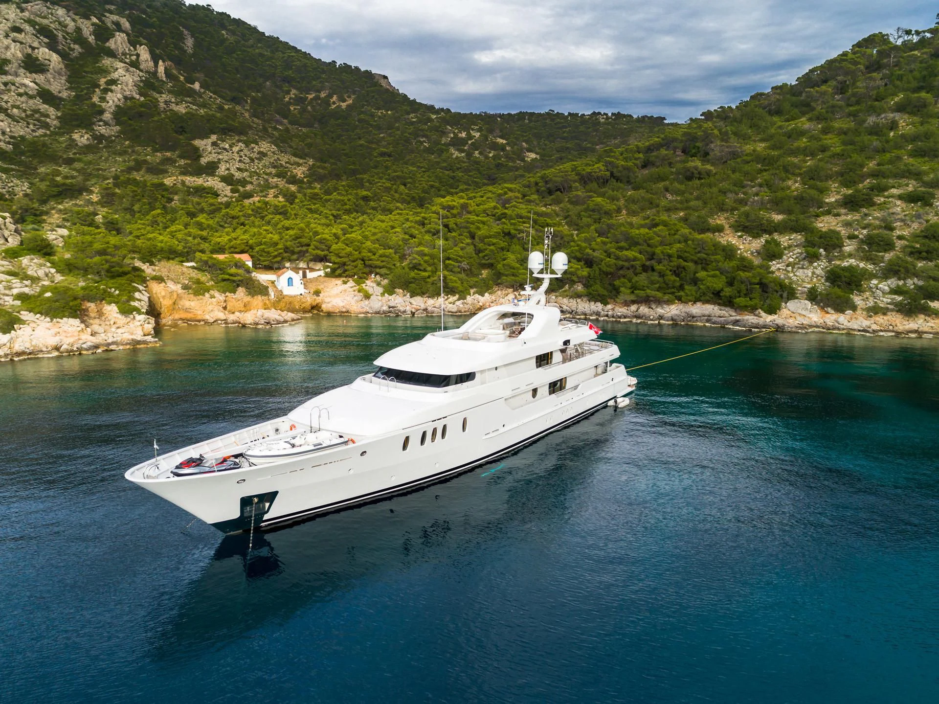 a boat on the water aboard JAZ Yacht for Charter
