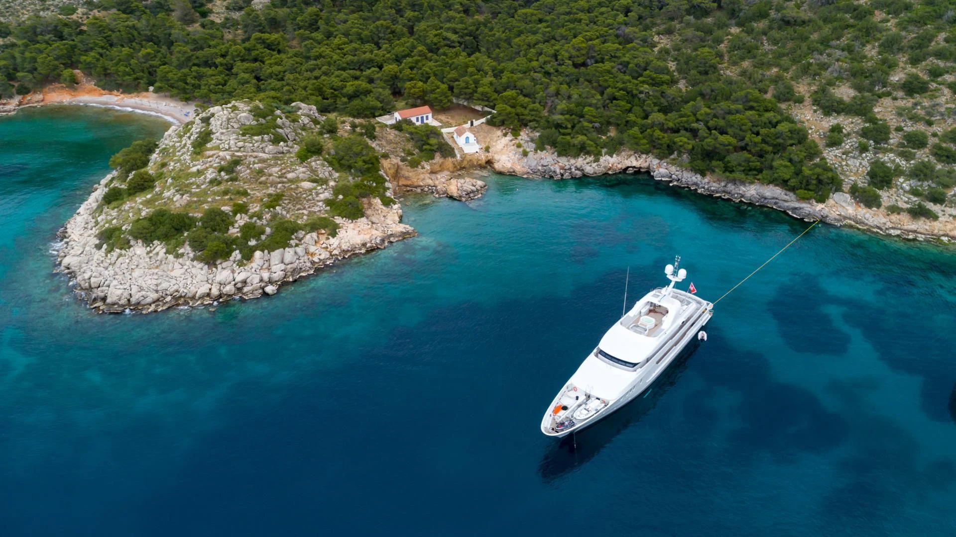 a boat on the water aboard JAZ Yacht for Charter