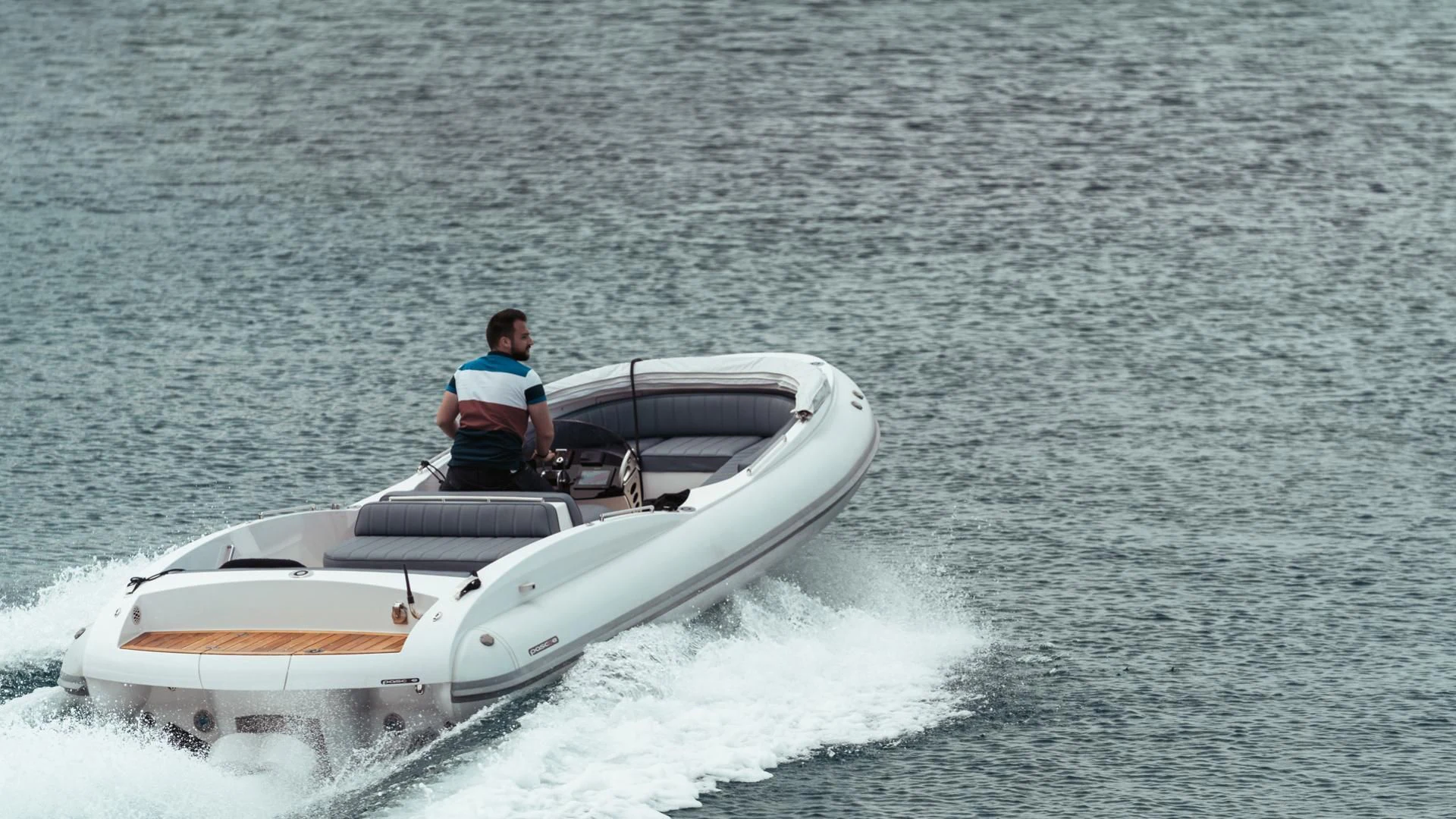 a person in a boat aboard JAZ Yacht for Charter
