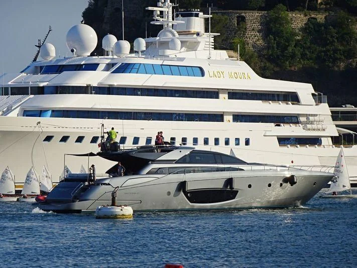 a large white yacht aboard WHATEVER Yacht for Sale