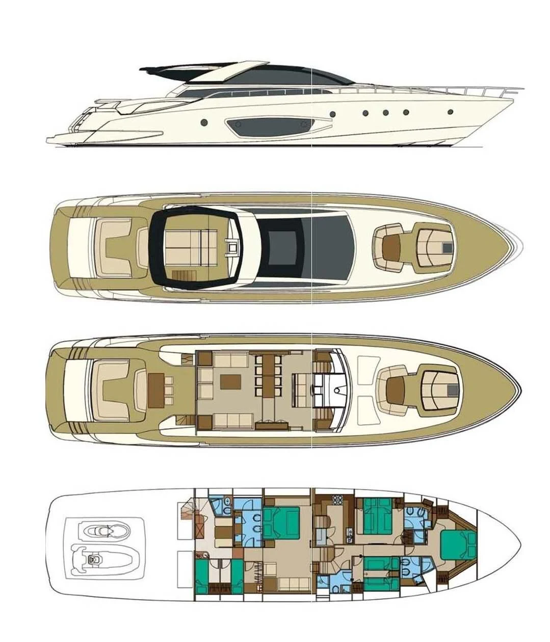 diagram aboard WHATEVER Yacht for Sale
