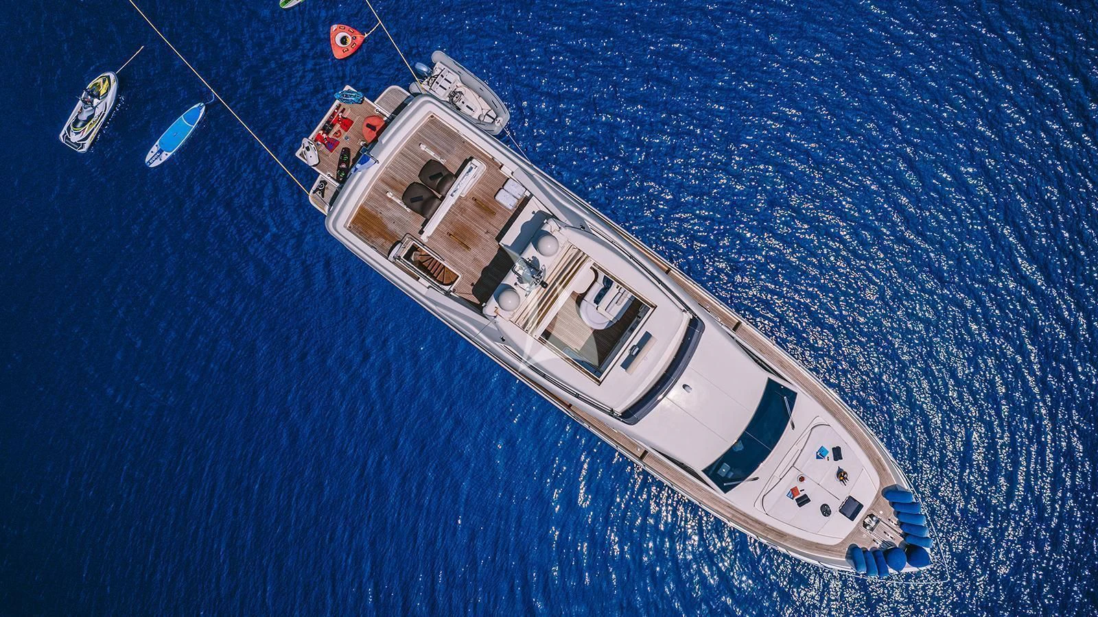a satellite in space aboard MAYBE NOT Yacht for Sale