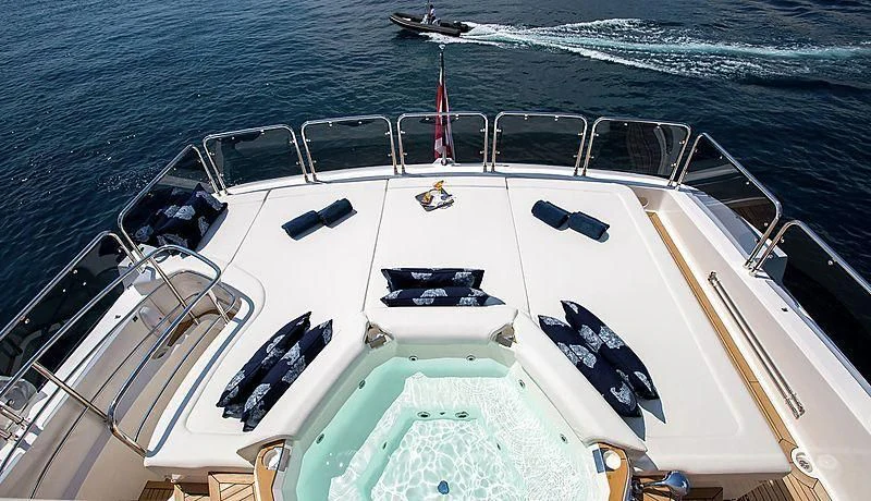 a boat on the water aboard FRIVOLOUS Yacht for Sale
