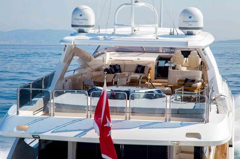 a boat on the water aboard FRIVOLOUS Yacht for Sale