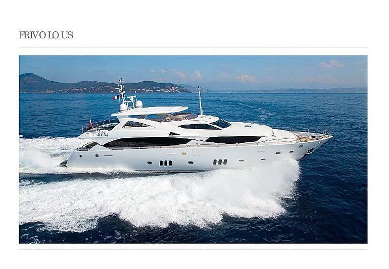 a ship on the water aboard FRIVOLOUS Yacht for Sale