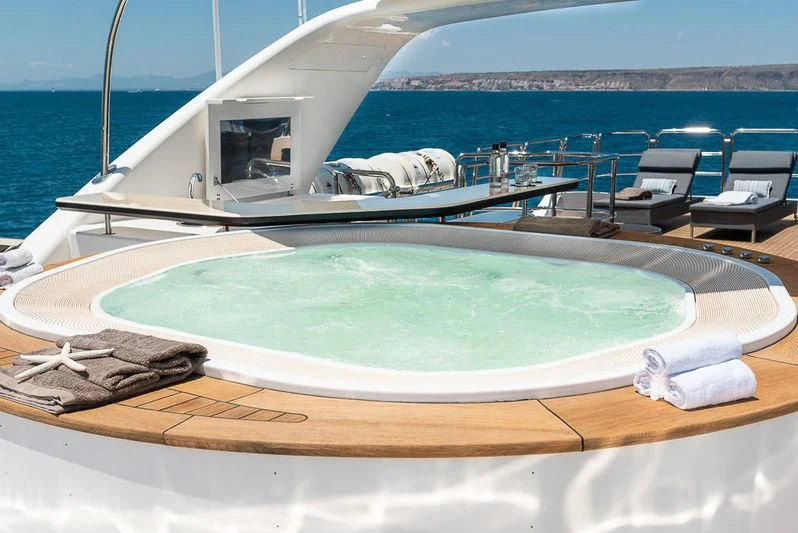 a boat on the water aboard ELENA NUEVE Yacht for Charter