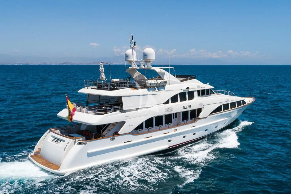 a boat on the water aboard ELENA NUEVE Yacht for Charter