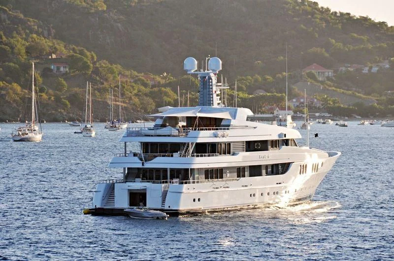 a boat on the water aboard TRIDENT Yacht for Charter