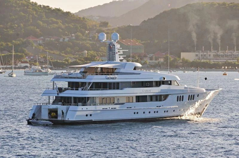 a boat on the water aboard TRIDENT Yacht for Charter