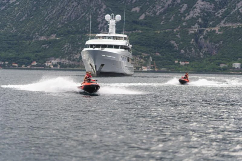 a boat and a boat on the water aboard TRIDENT Yacht for Charter