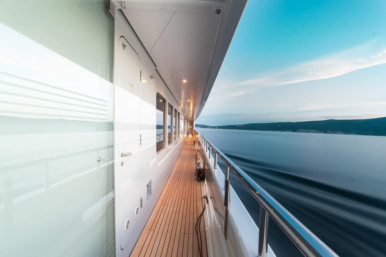 a boat on the water aboard TRIDENT Yacht for Charter