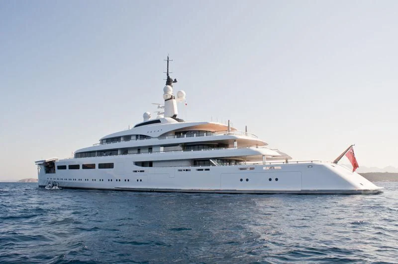 a white yacht in the water aboard VAVA II Yacht for Sale
