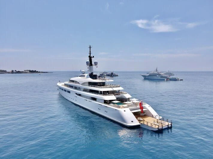 a boat in the water aboard VAVA II Yacht for Sale