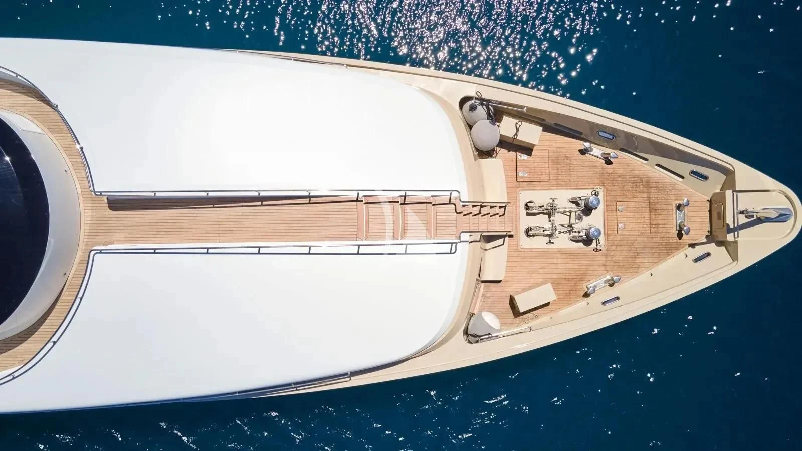a white rectangular object with a metal frame aboard PROMETHEUS I Yacht for Charter