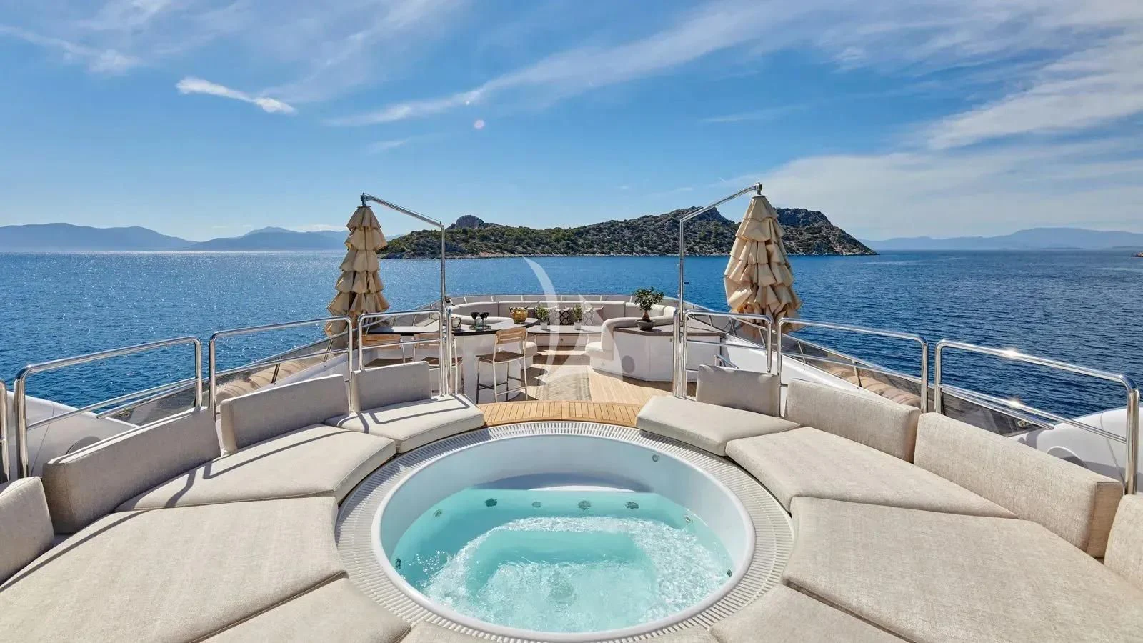 a pool on a boat aboard PROMETHEUS I Yacht for Charter