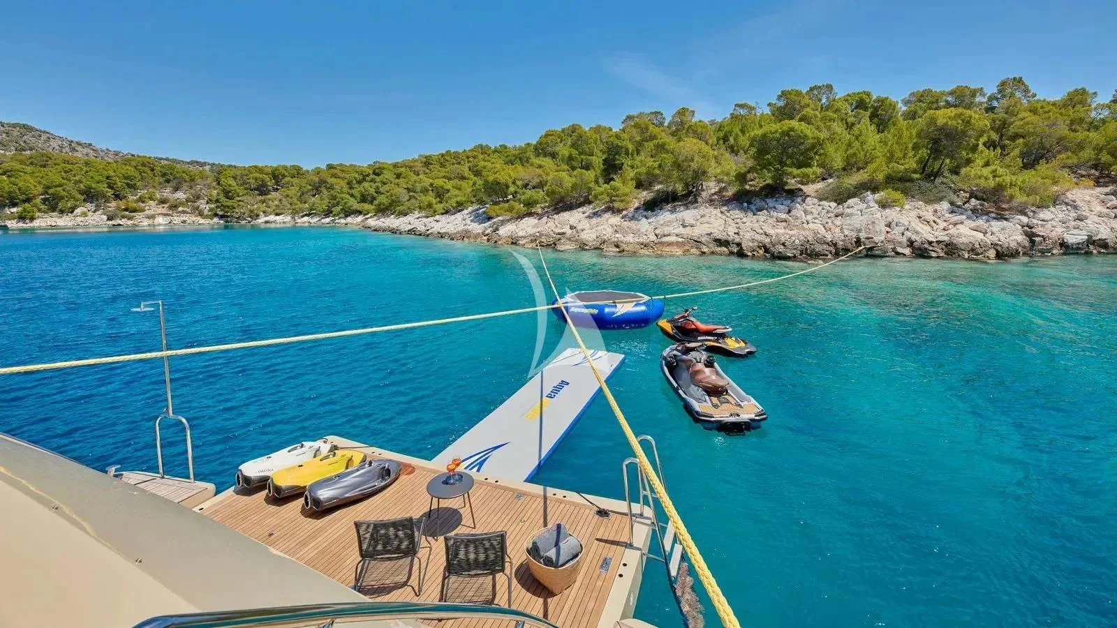 boats on the water aboard PROMETHEUS I Yacht for Charter
