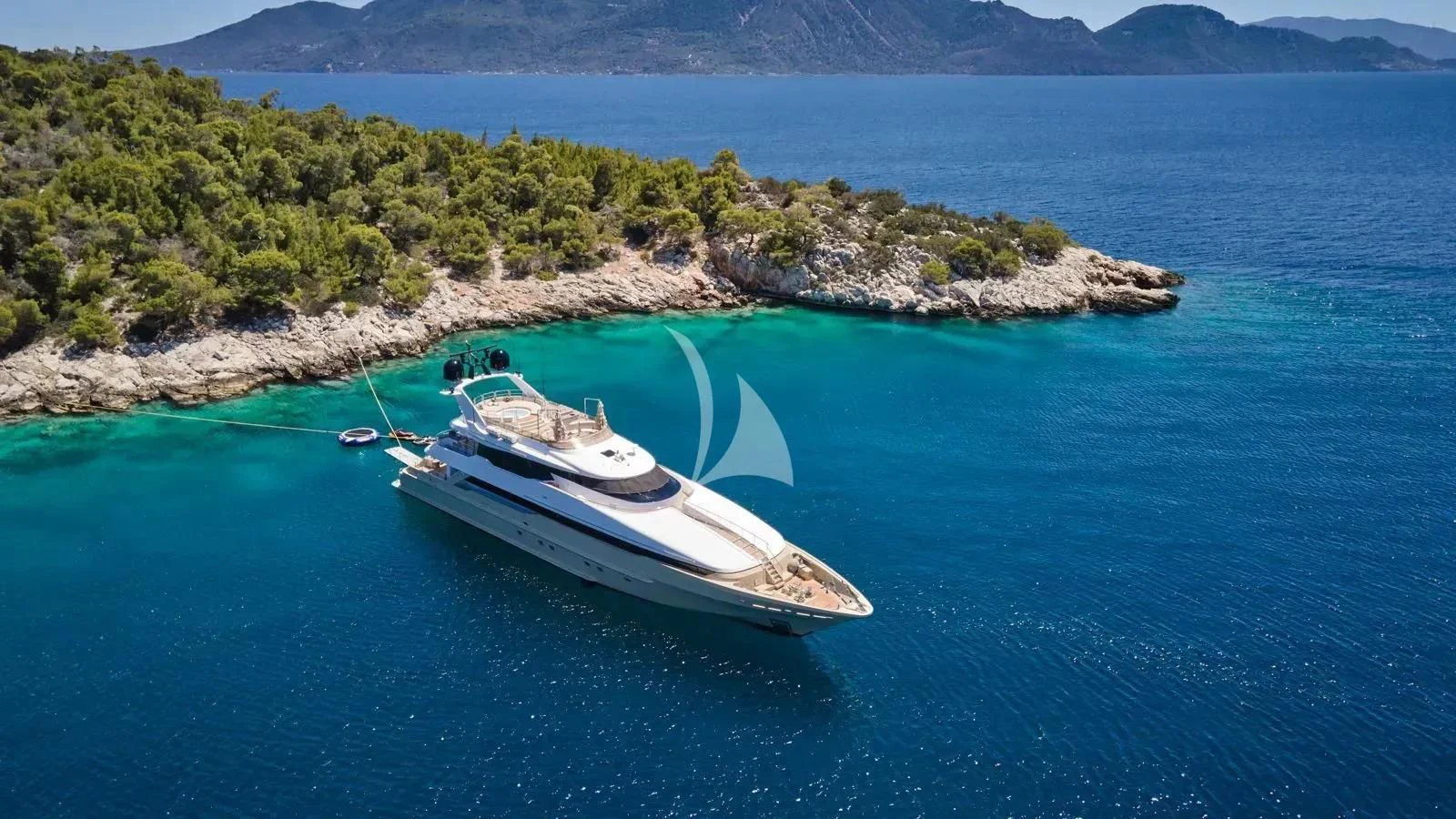 a boat on the water aboard PROMETHEUS I Yacht for Charter