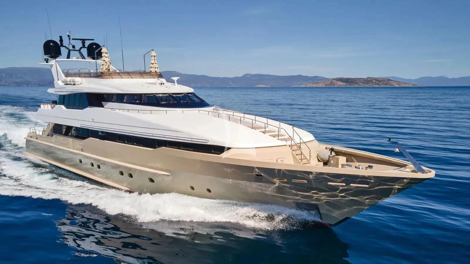 a boat on the water aboard PROMETHEUS I Yacht for Charter