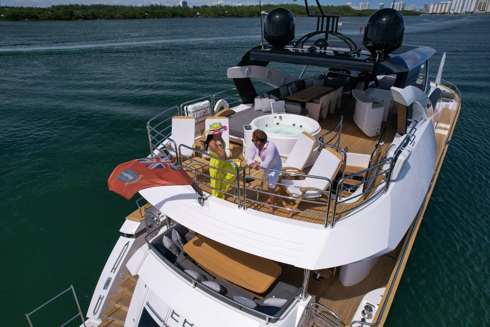 a boat with people on it aboard EBRA Yacht for Sale