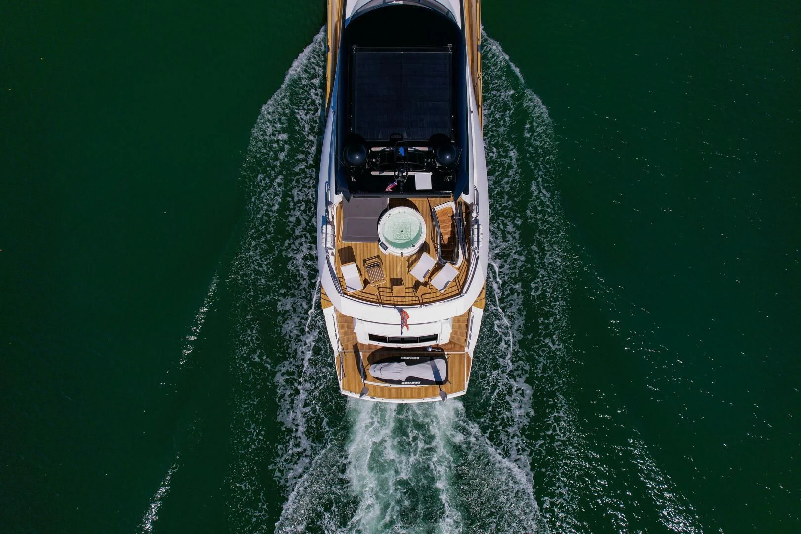 a ship in the water aboard EBRA Yacht for Sale