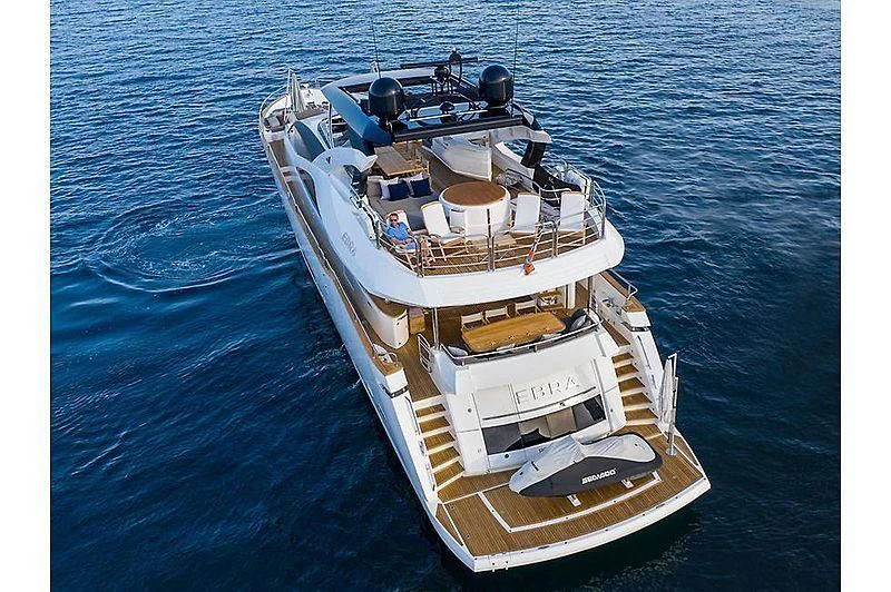 a ship on the water aboard EBRA Yacht for Sale