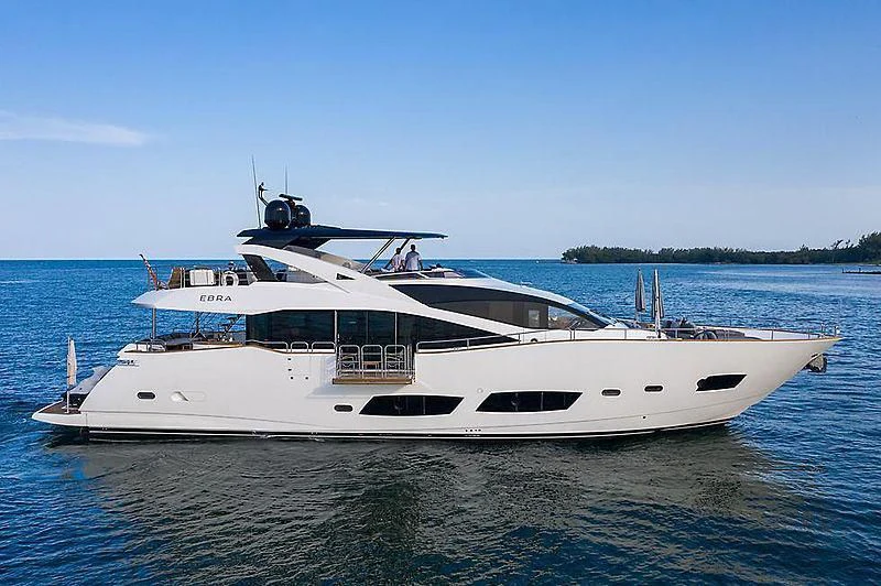 a boat on the water aboard EBRA Yacht for Sale