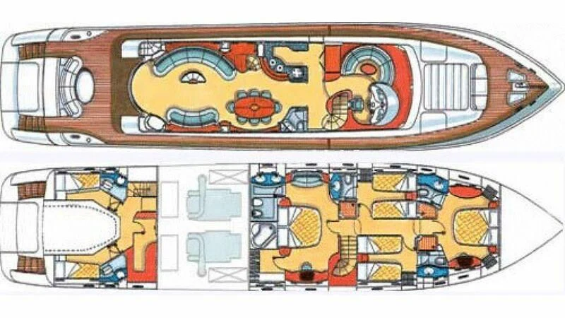 diagram aboard CASPIAN Yacht for Sale