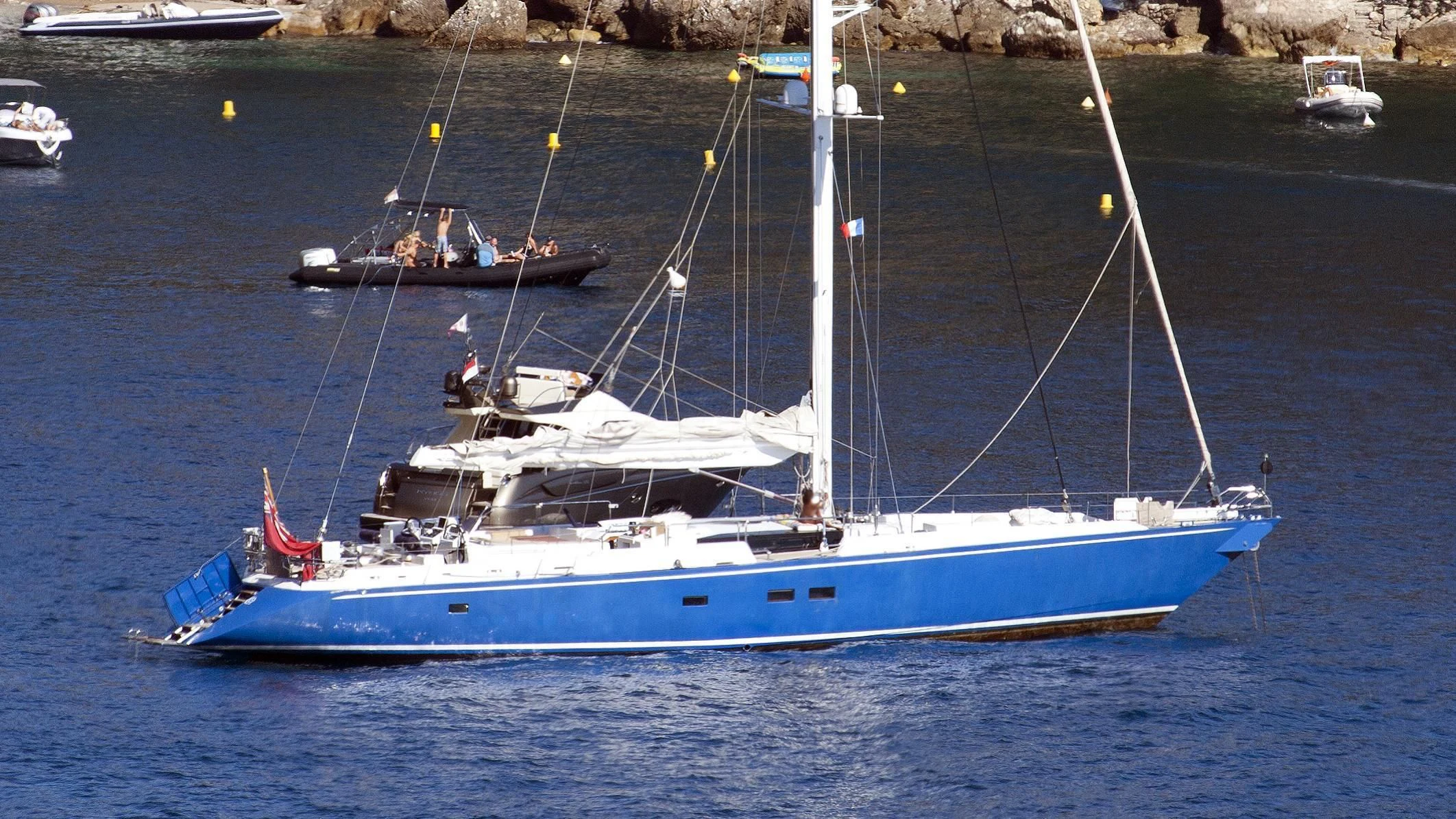 a boat in the water aboard RIPPLE Yacht for Sale