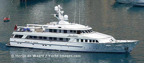 a large white boat aboard POLYAIGOS Yacht for Sale