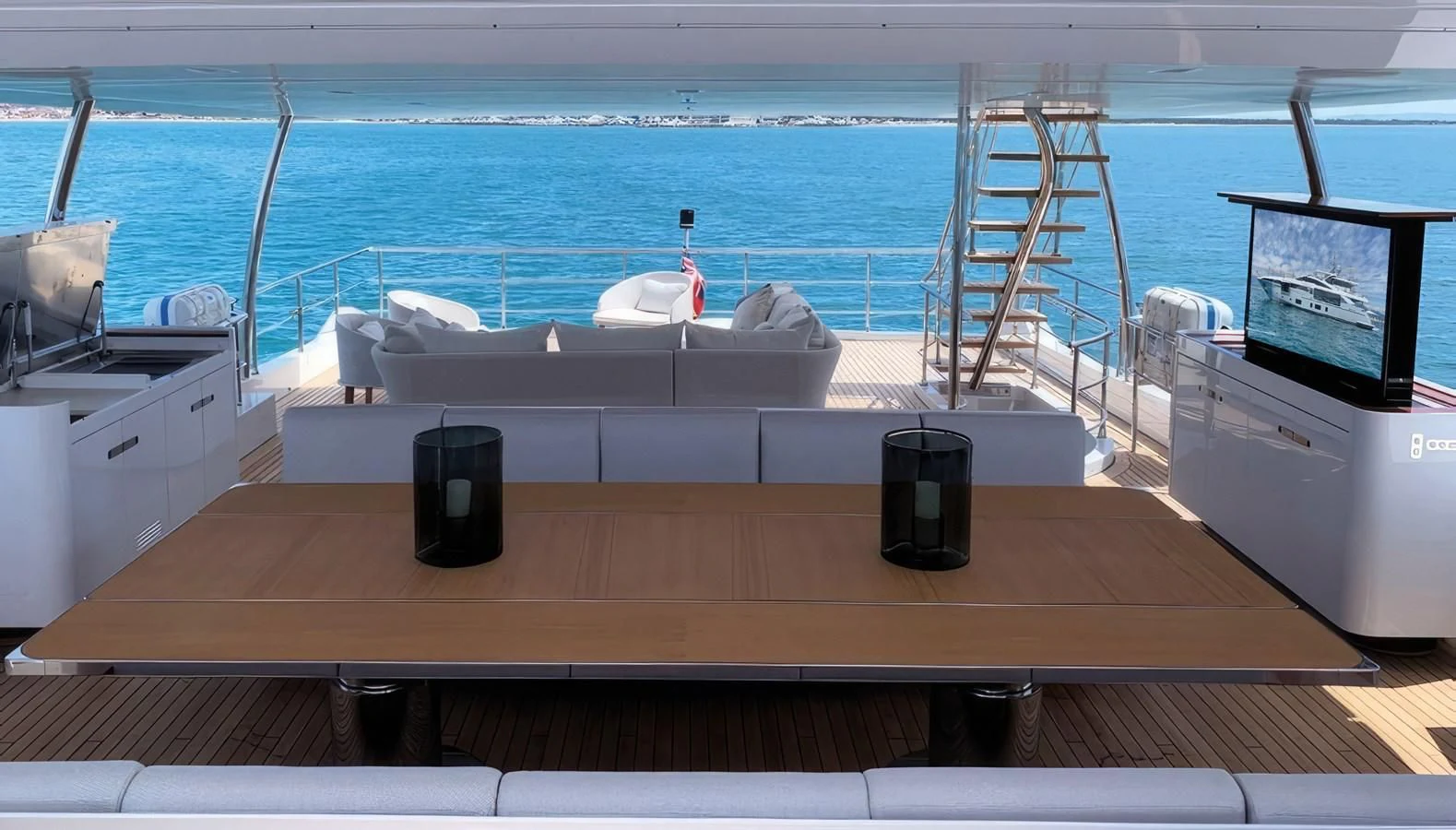 a boat on the water aboard ECLIPSE Yacht for Sale