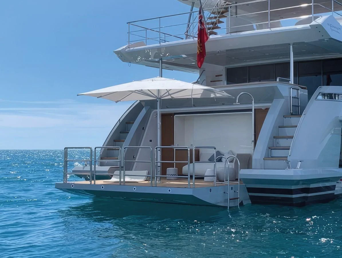 a boat on the water aboard ECLIPSE Yacht for Sale