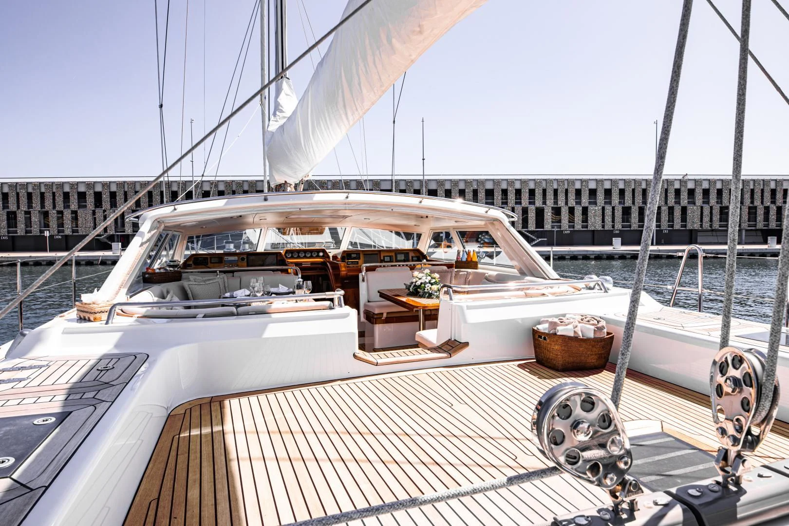 a boat on a deck aboard SCARENA Yacht for Charter