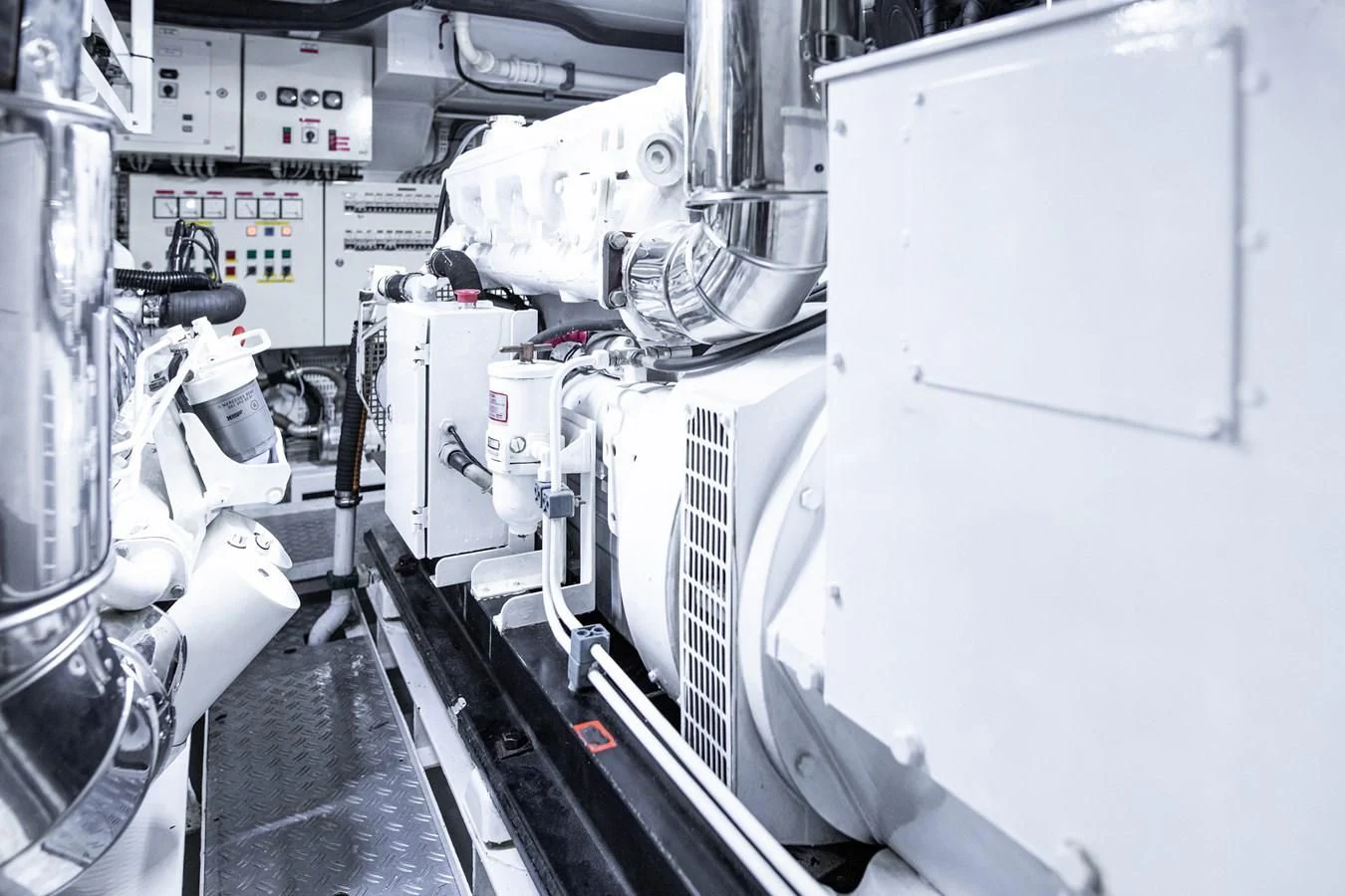 a large white machine aboard SCARENA Yacht for Charter