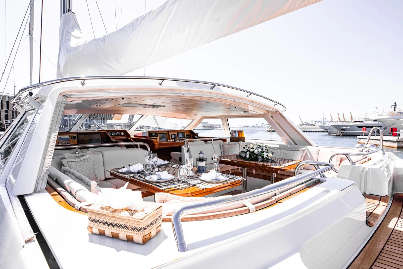 a boat on the water aboard SCARENA Yacht for Charter