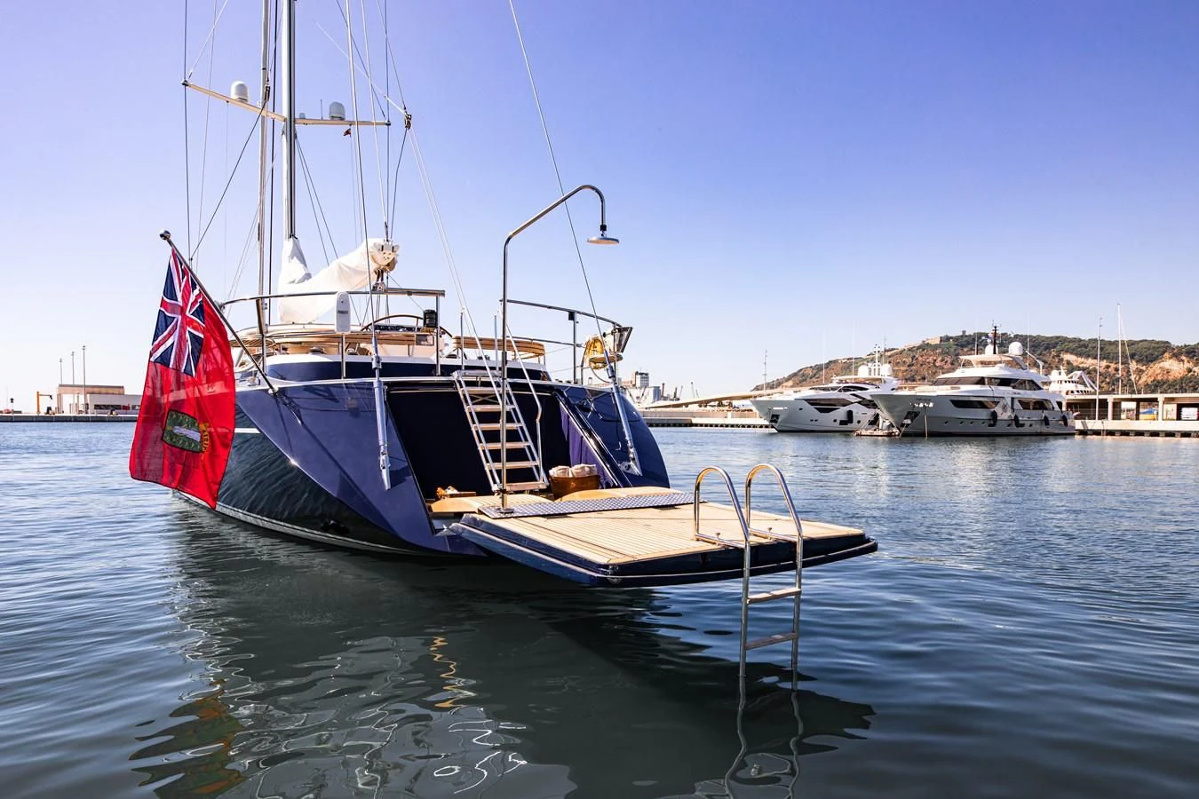 a boat on the water aboard SCARENA Yacht for Charter