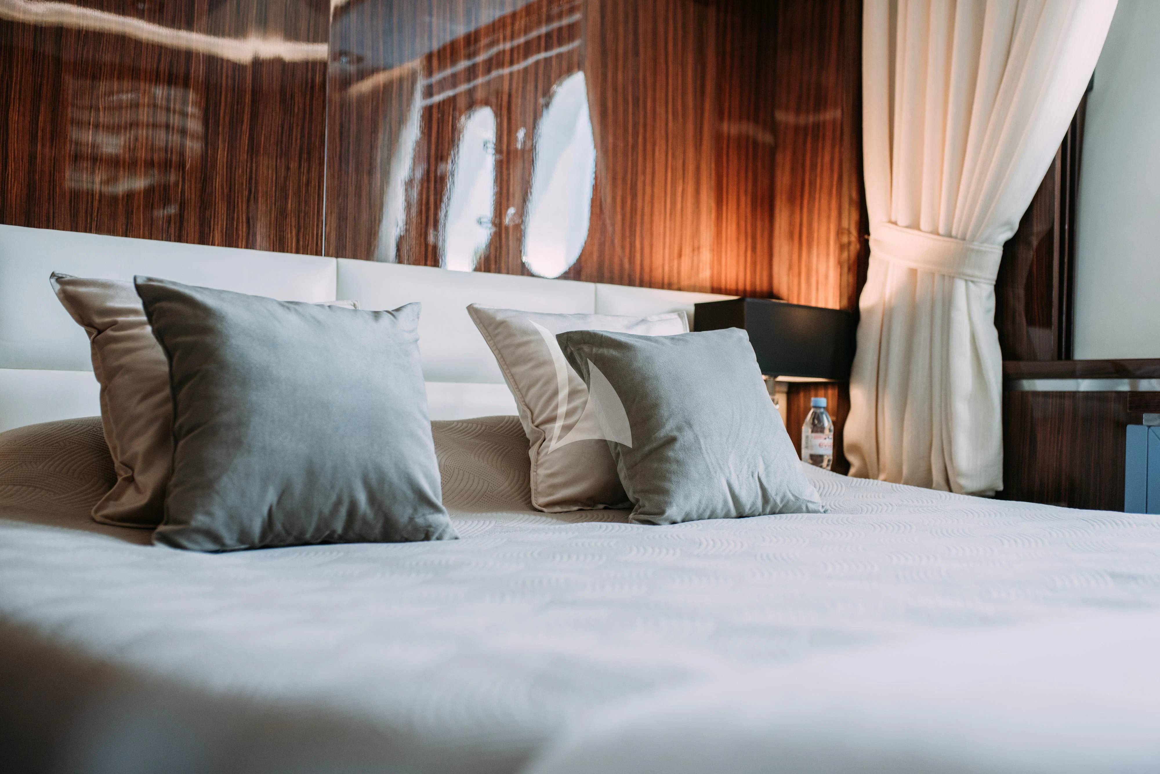 pillows on a bed aboard ARTEMY Yacht for Sale