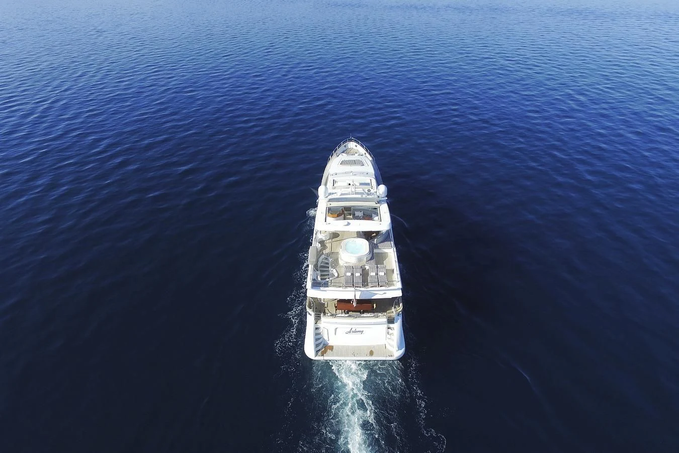 a ship in the water aboard ARTEMY Yacht for Sale