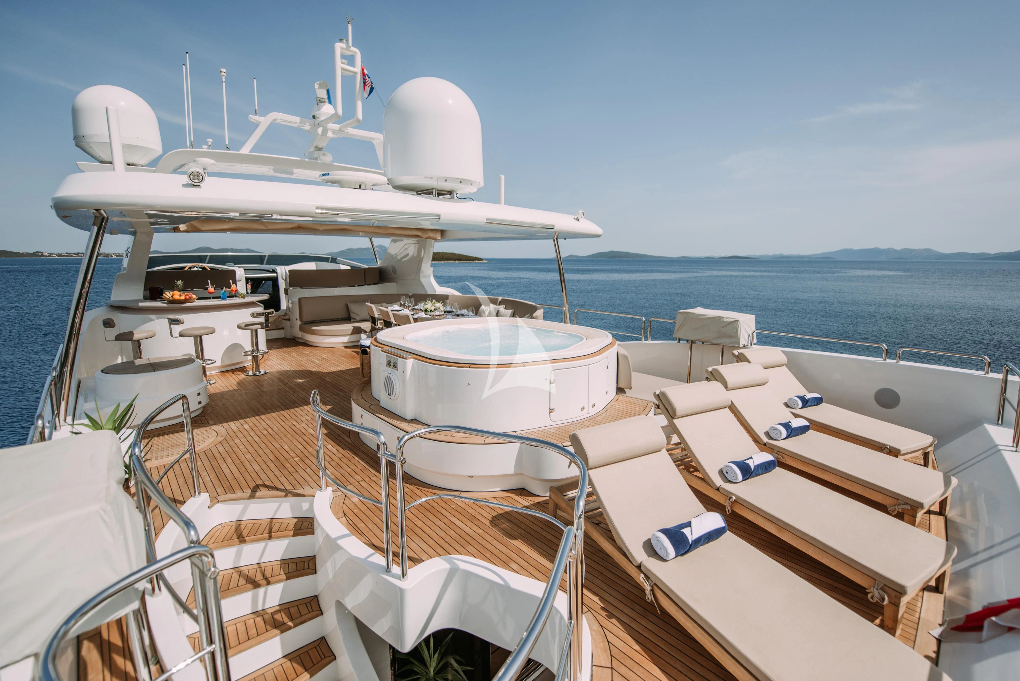 a boat on a deck aboard ARTEMY Yacht for Sale