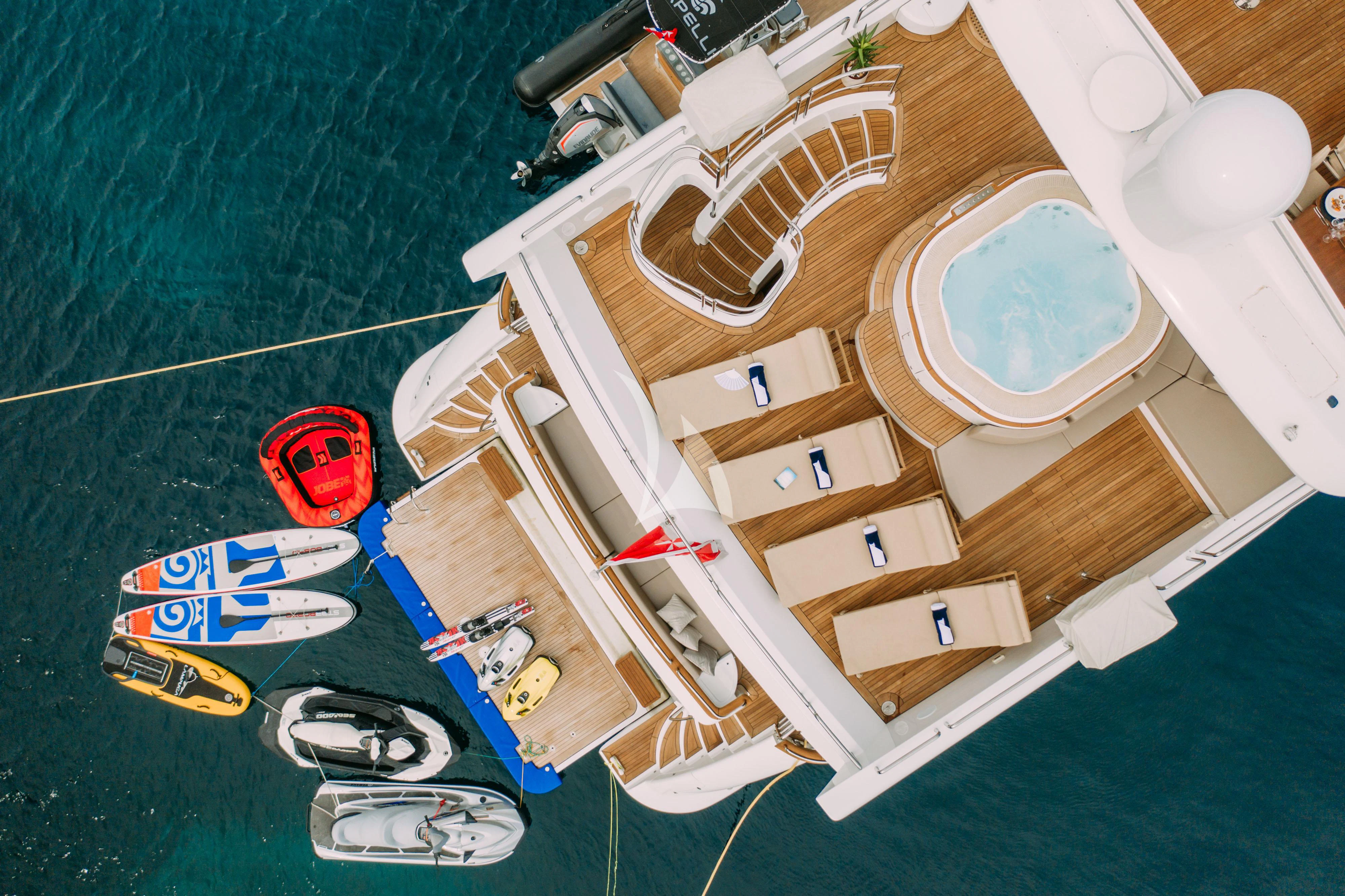 a model of a space ship aboard ARTEMY Yacht for Sale