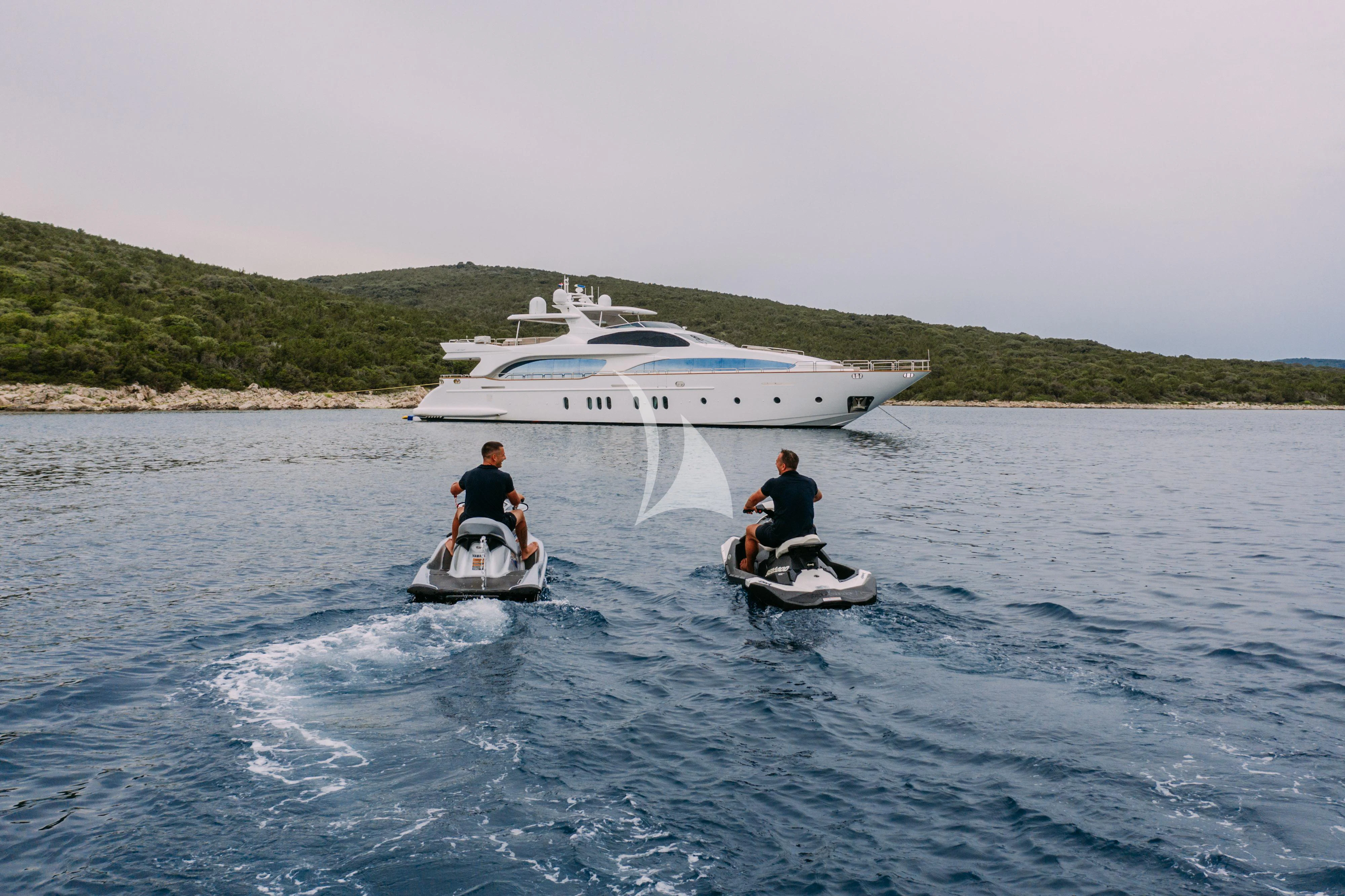 a group of people on a boat in the water aboard ARTEMY Yacht for Sale