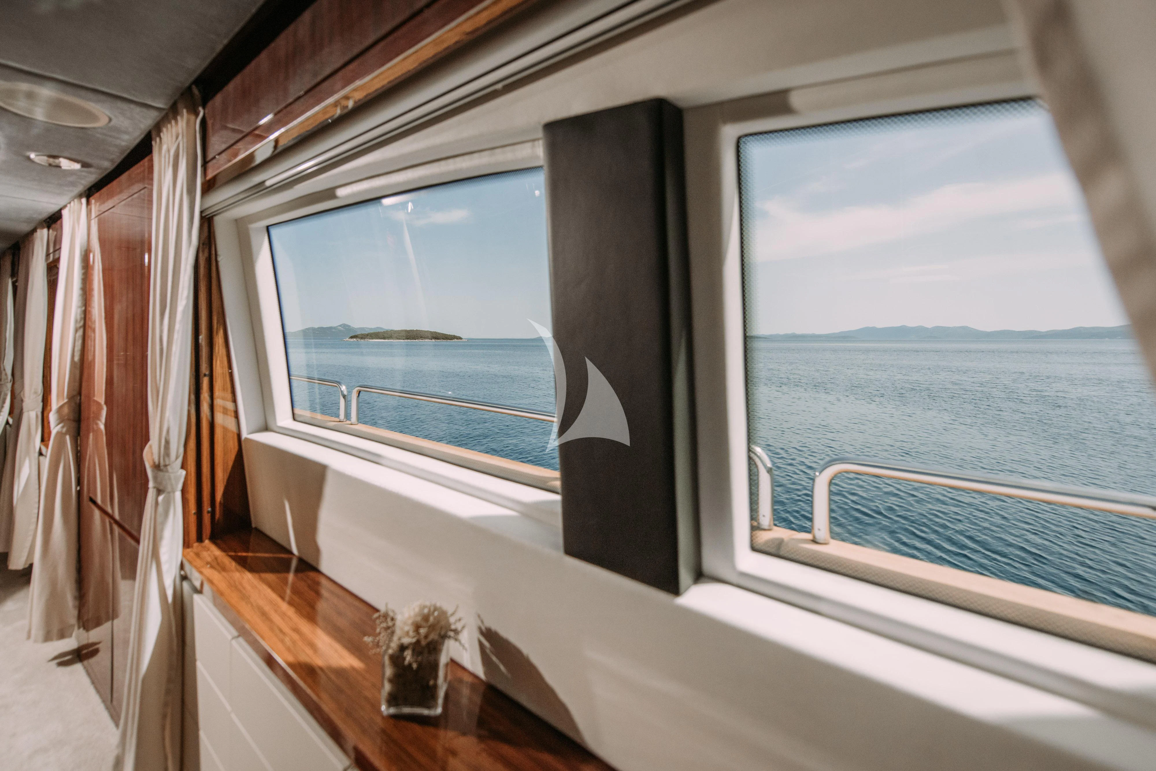 a window with a view of the ocean aboard ARTEMY Yacht for Sale
