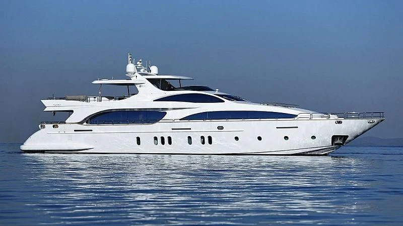 a white yacht on the water aboard ARTEMY Yacht for Sale